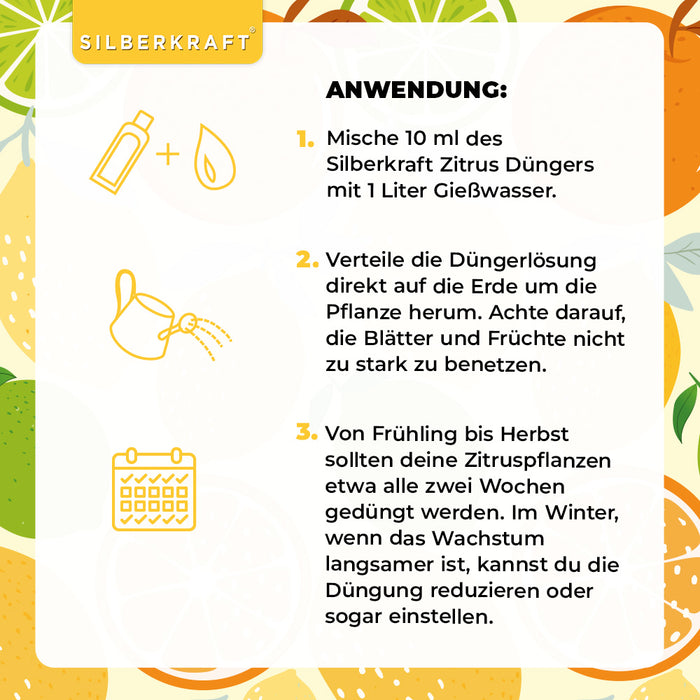 Engrais pour agrumes - Engrais liquide minéral NPK avec azote - Engrais pour agrumes - Fertilisation des citronniers