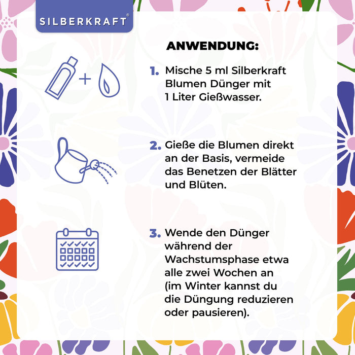 Engrais pour fleurs - Engrais liquide minéral NPK avec azote - Engrais pour fleurs - Engrais liquide pour fleurs