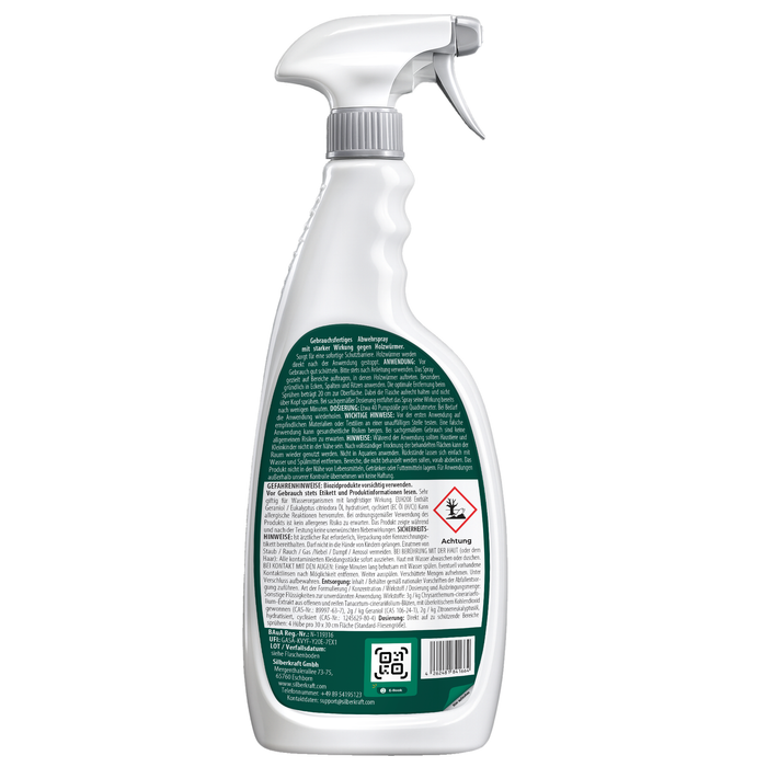 Spray anti-insectes xylophages : Traitement contre les insectes xylophages, les capricornes et les vrillettes du bois pour une utilisation intérieure et extérieure, incluant un livre électronique.