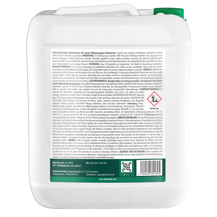 Spray anti-insectes xylophages : Traitement contre les insectes xylophages, les capricornes et les vrillettes du bois pour une utilisation intérieure et extérieure, incluant un livre électronique.