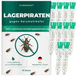 Silberkraft Lager Pirates contre les coléoptères de la farine de riz, insectes bénéfiques naturels pour lutter sans produits chimiques contre les coléoptères de la farine dans la maison, issu de l'élevage allemand, 10x 30 lager pirates par tube