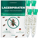 Silberkraft Lager Pirates contre les coléoptères de la farine de riz, insectes bénéfiques naturels pour lutter sans produits chimiques contre les coléoptères de la farine dans la maison, issu de l'élevage allemand, 4x 30 lager pirates par tube