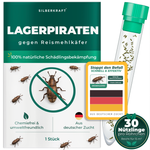 Silberkraft Lager Pirates contre les coléoptères de la farine de riz, insectes bénéfiques naturels pour lutter sans produits chimiques contre les coléoptères de la farine dans la maison, issu de l'élevage allemand, 30 lager pirates par tube