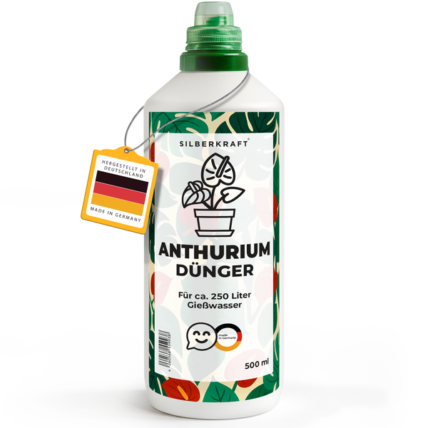 Engrais pour anthurium - Engrais liquide minéral NPK avec azote - Engrais pour fleurs d'anthurium et de flamant rose - Engrais pour plantes d'intérieur - Silberkraft
