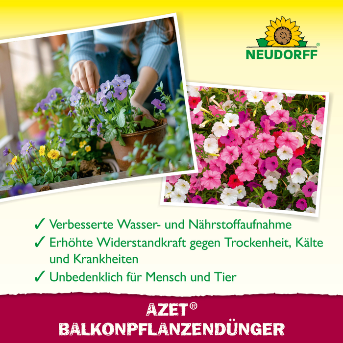 Engrais pour plantes de balcon Neudorff Azet
