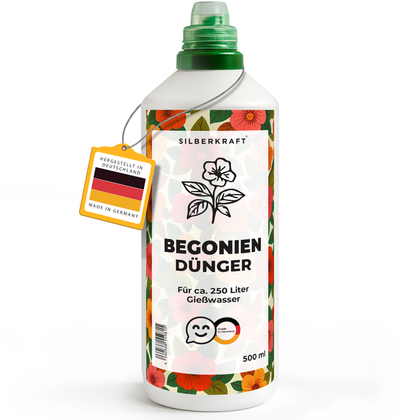 Engrais pour bégonias - Engrais liquide minéral NPK avec azote - Engrais pour bégonias - Engrais pour balcon et plantes d'intérieur - Silberkraft