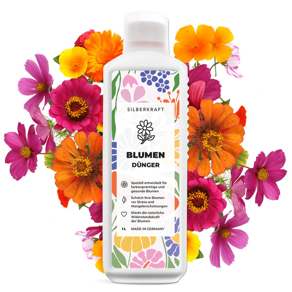 Engrais pour fleurs - Engrais liquide minéral NPK avec azote - Engrais pour fleurs - Engrais liquide pour fleurs - Silberkraft