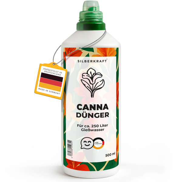 Engrais Canna - Engrais liquide minéral NPK avec azote - Engrais pour canna (canne à fleurs) - Engrais pour plantes exotiques et de jardin - Silberkraft