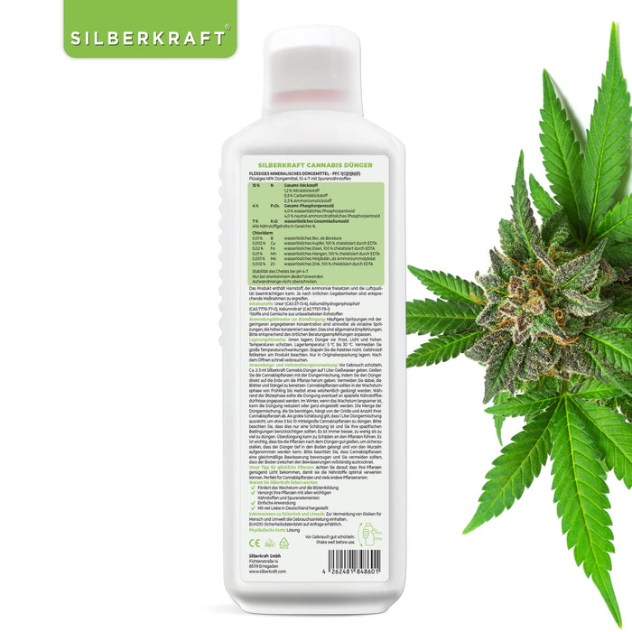 Engrais pour cannabis - Engrais liquide minéral NPK avec azote - Engrais pour plantes de cannabis - Engrais pour chanvre