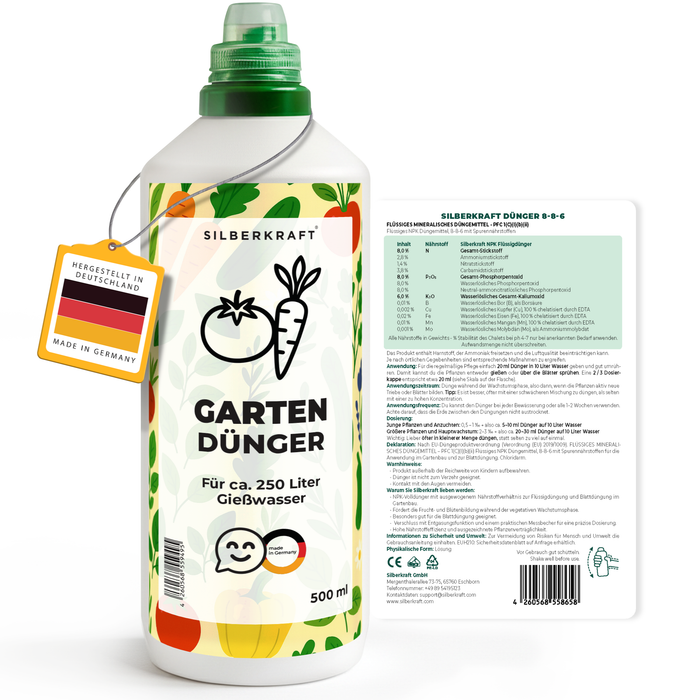 Engrais pour jardin – Engrais liquide minéral NPK avec azote – Engrais universel pour plantes de jardin – Engrais pour fleurs et arbustes