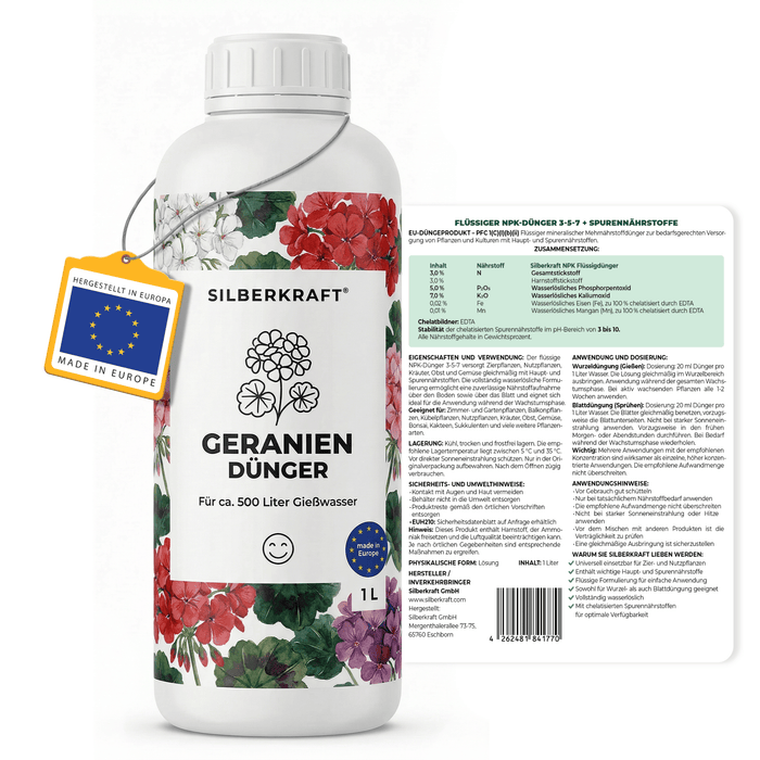Engrais pour géranium - Silberkraft