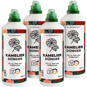 Kameliendünger – Mineralischer NPK Flüssigdünger mit Stickstoff – Dünger für Kamelien – Moorbeetpflanzen-Dünger - Silberkraft