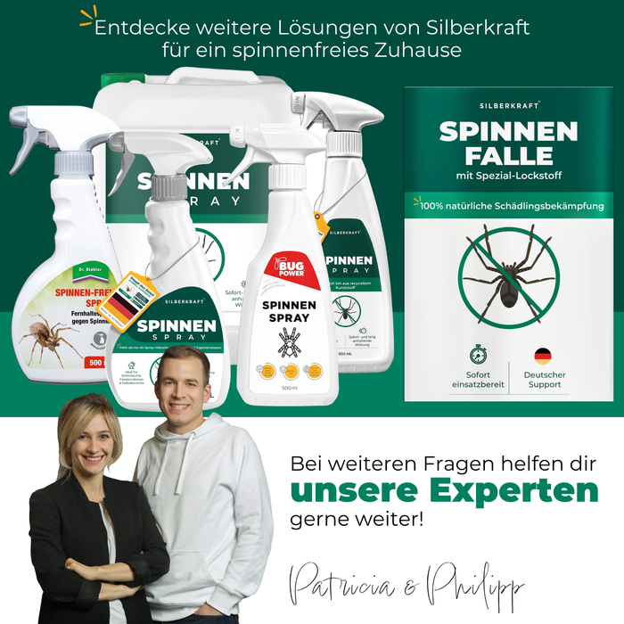 Silberkraft Produkte gegen Spinnen – Spinnenfalle, Spinnenspray und ergänzende Lösungen für ein spinnenfreies Zuhause