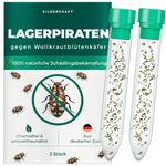 Silberkraft Lager Pirates contre les mauvaises herbes laineuses - Insectes naturels bénéfiques pour lutter contre les mauvaises herbes laineuses dans la maison, sans produits chimiques, issus de l'élevage allemand, 2x 30 bières blondes par tube