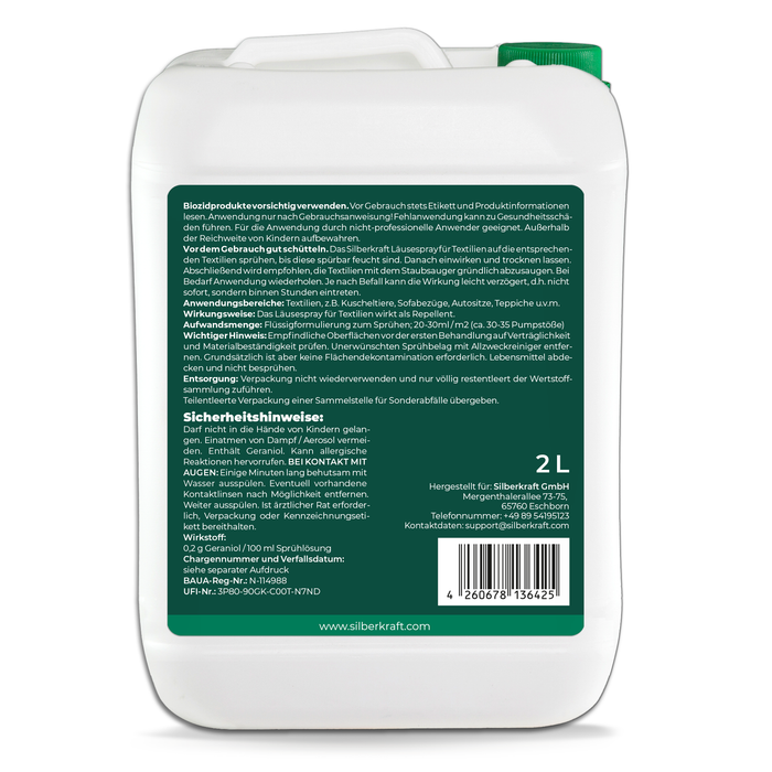 Spray anti-poux pour textiles et anti-poux