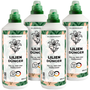 Liliendünger – Mineralischer NPK Flüssigdünger mit Stickstoff – Dünger für Lilien – Gartenstauden-Dünger - Silberkraft