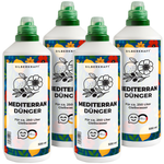 Engrais méditerranéen - engrais liquide minéral NPK avec azote - engrais pour plantes méditerranéennes - engrais pour plantes d'agrumes et plantes en pot - Silberkraft