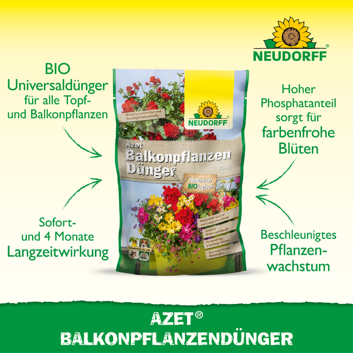 Engrais pour plantes de balcon Neudorff Azet 750 g