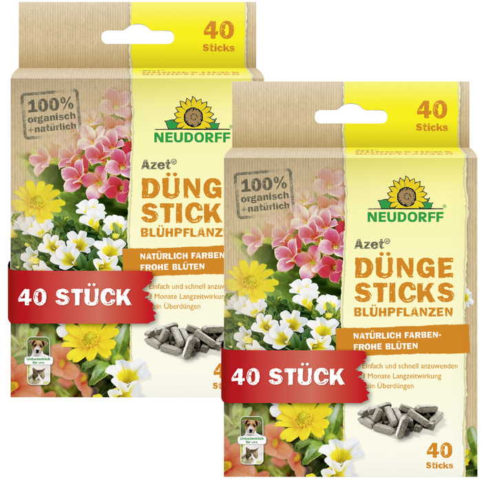 Neudorff Azet bâtons d'engrais pour plantes à fleurs - Silberkraft
