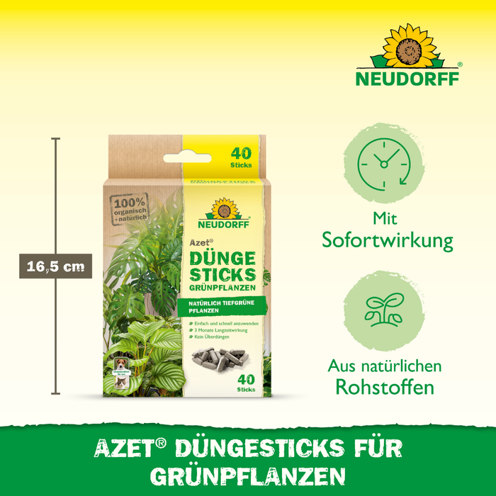 Neudorff Azet bâtons d'engrais pour plantes vertes - Silberkraft