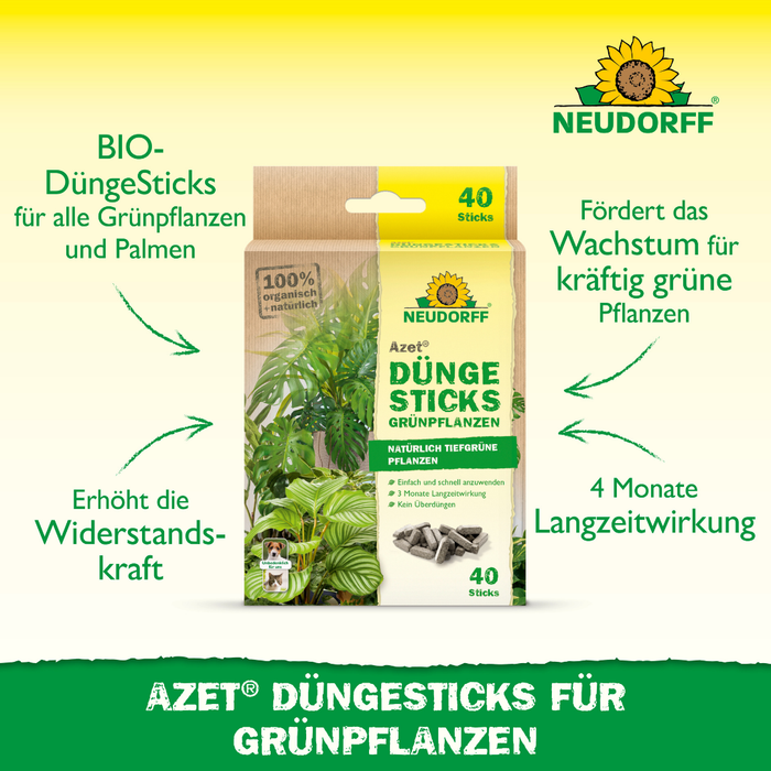 Neudorff Azet bâtons d'engrais pour plantes vertes - Silberkraft
