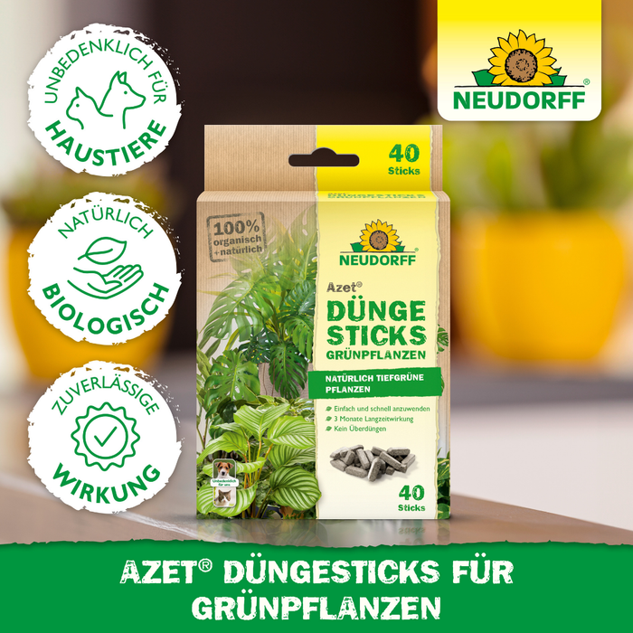 Neudorff Azet bâtons d'engrais pour plantes vertes - Silberkraft
