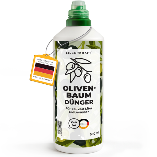 Olivenbaumdünger – Mineralischer NPK Flüssigdünger mit Stickstoff – Dünger für Olivenbaum – Mediterrane Kübelpflanzen-Dünger - Silberkraft