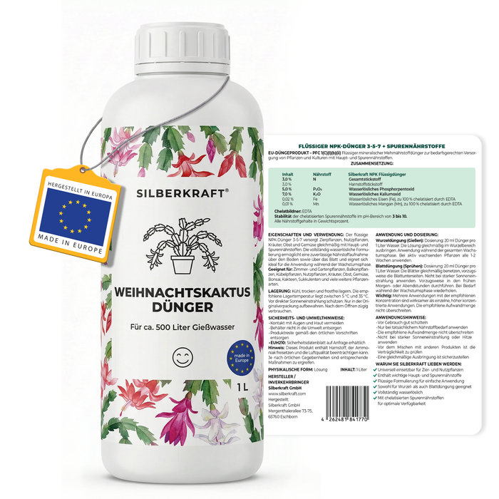 Engrais pour cactus de Noël - Silberkraft