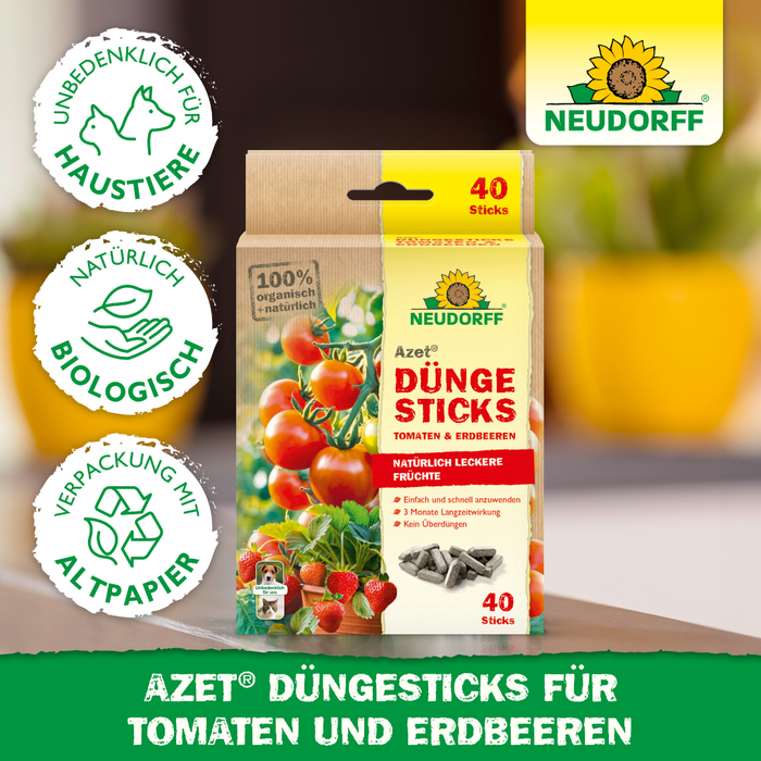 Neudorff Azet bâtons d'engrais pour tomates et fraises - Silberkraft
