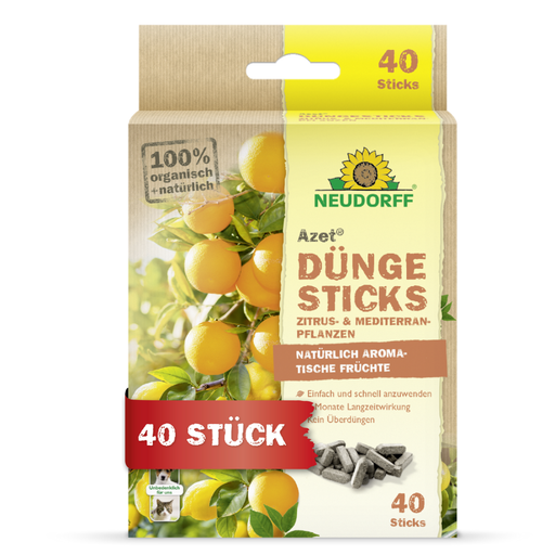 Neudorff Azet bâtons d'engrais pour agrumes et plantes méditerranéennes - Silberkraft