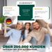 Die Silverkraft-Website zeigt den Text "Über 200.000 Kunden" auf einem modernen Layout.

