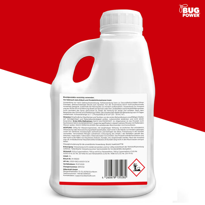 Spray araignée BugPower - efficace contre les araignées