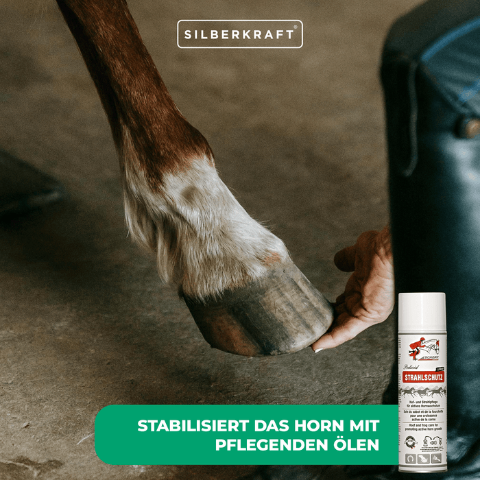 Spray de radioprotection pour sabots de chevaux robustes