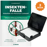 Silberkraft Insektenfalle 2 Stück – Klebefallen mit Pheromon-Lockstoff