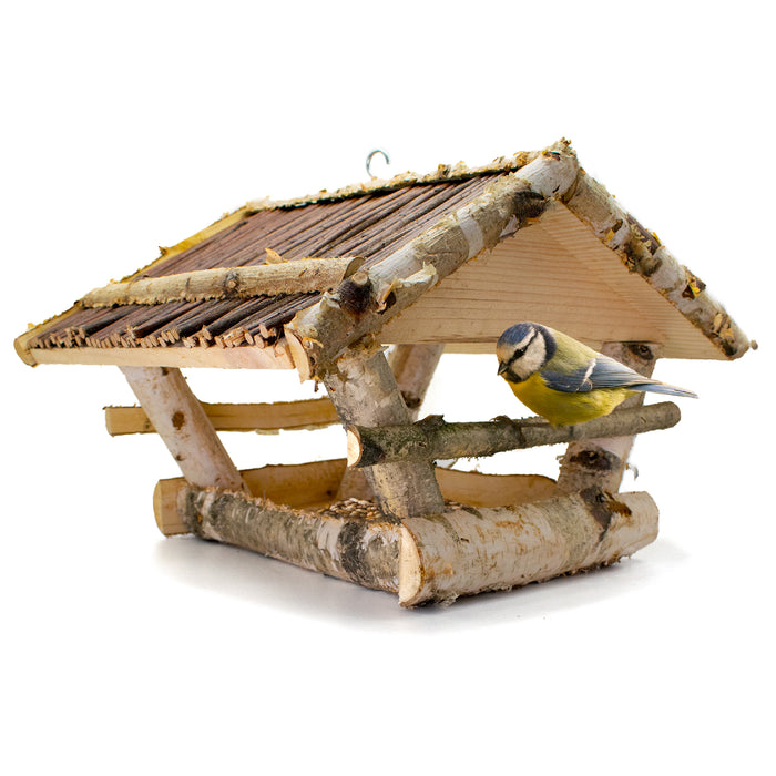 Nichoir avec toit en osier à suspendre