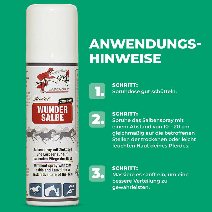 Spray pommade pour protéger et soigner la peau du cheval
