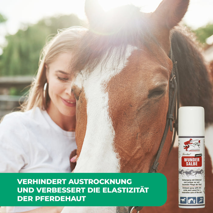 Spray pommade pour protéger et soigner la peau du cheval