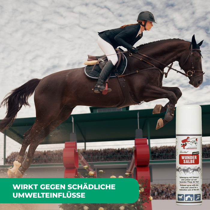 Spray pommade pour protéger et soigner la peau du cheval