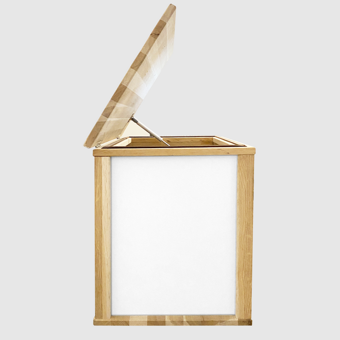 Stylische Wurmkiste - Wurmkomposter für draußen und drinnen -Wurmbox für den Balkon als Komplett-Set mit 500 Kompostwürmern - Silberkraft