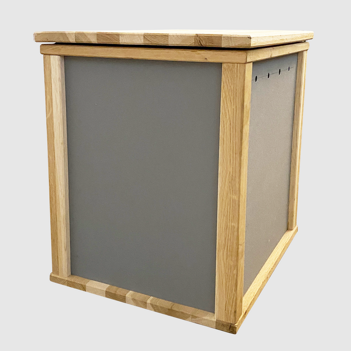 Stylische Wurmkiste - Wurmkomposter für draußen und drinnen -Wurmbox für den Balkon als Komplett-Set mit 500 Kompostwürmern - Silberkraft