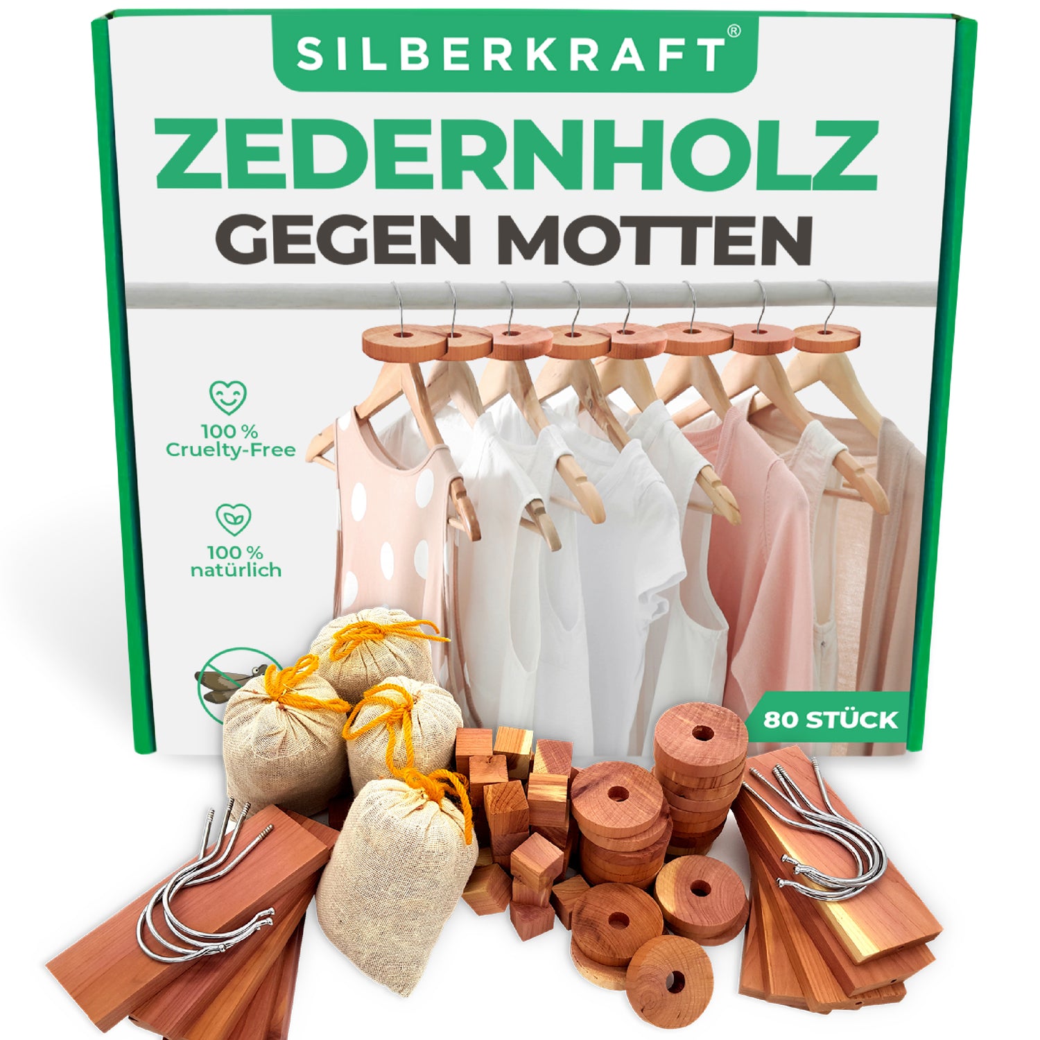 Zedernholz Mottenschutz - Silberkraft