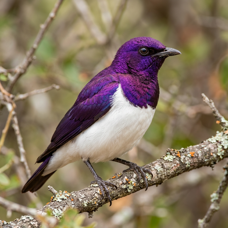 Amethyststar (Cinnyricinclus leucogaster), illustration IA