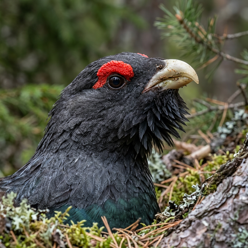 Auerhuhn (Tetrao urogallus), illustration IA