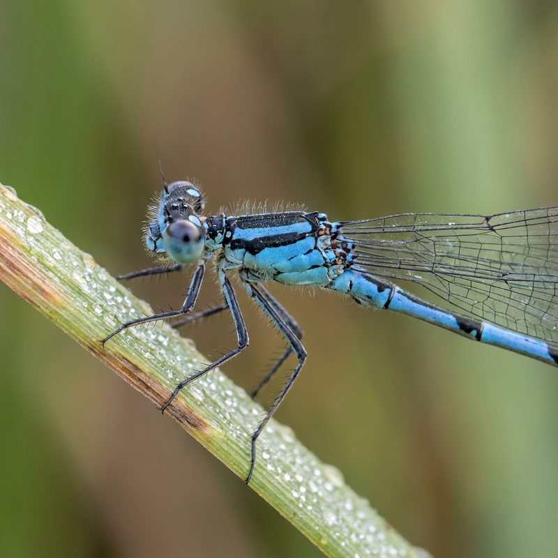 Demoiselle azur (genre Coenagrion)