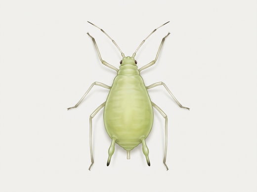 Puceron vert du pêcher (Myzus persicae) d'en haut