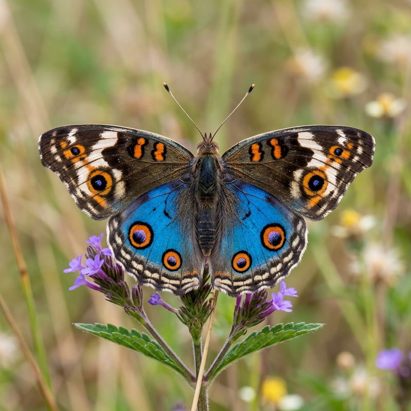 Papillon pensée bleue