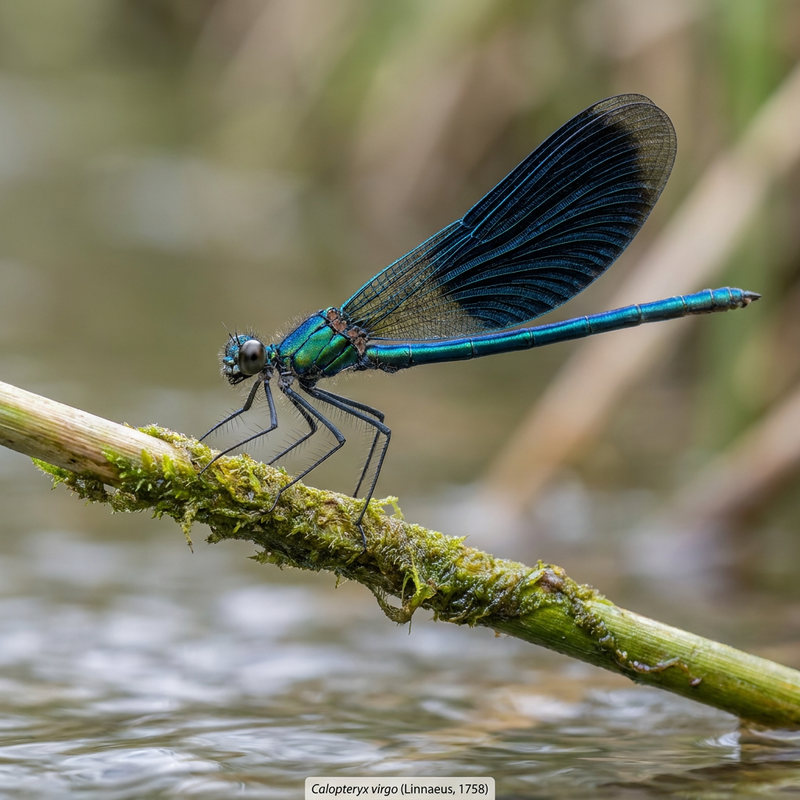 Demoiselle aux ailes bleues