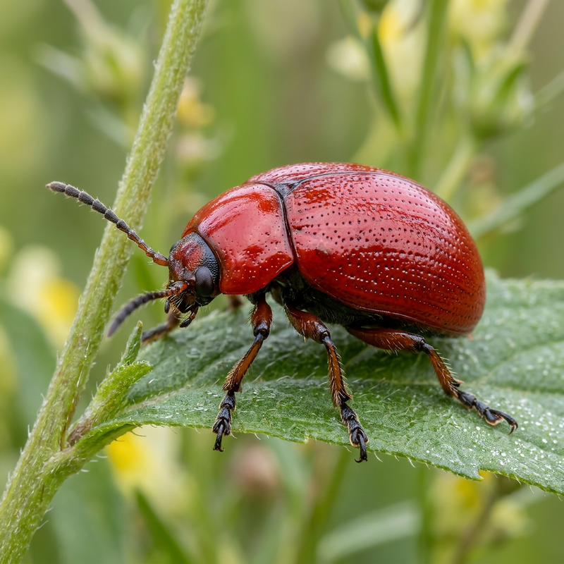 Coléoptère rouge sang