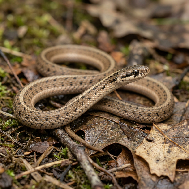 Serpent de terre marron