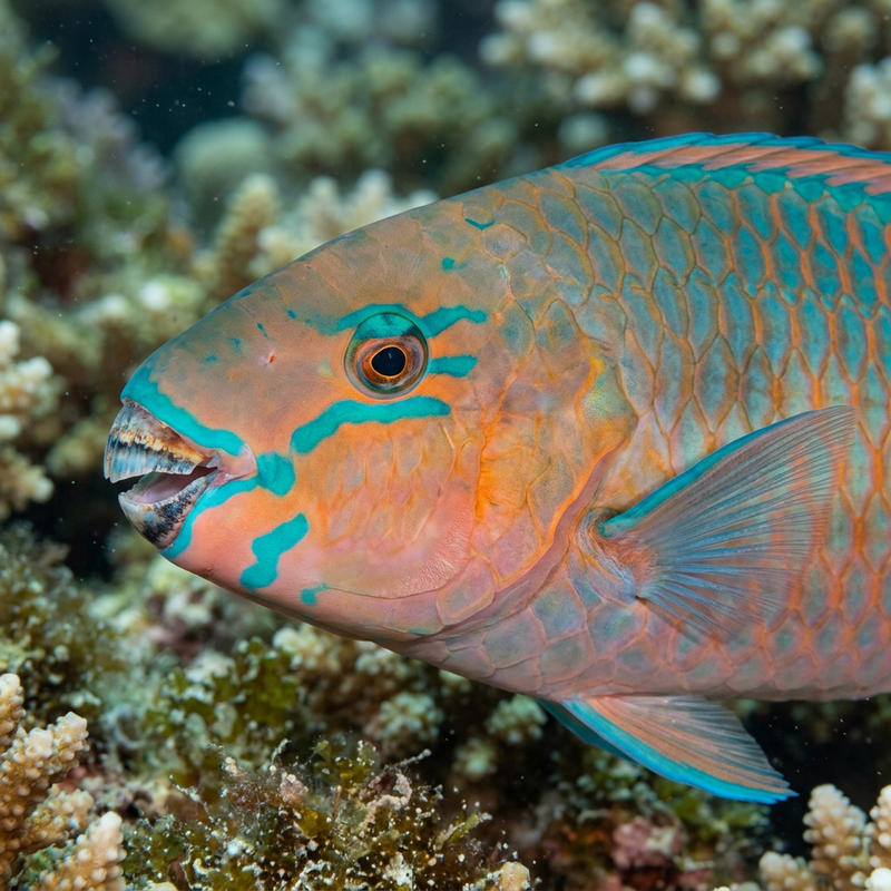 Poisson perroquet bridé